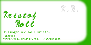 kristof noll business card